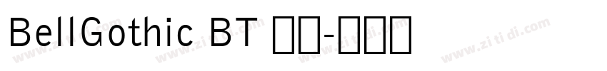 BellGothic BT 常规字体转换